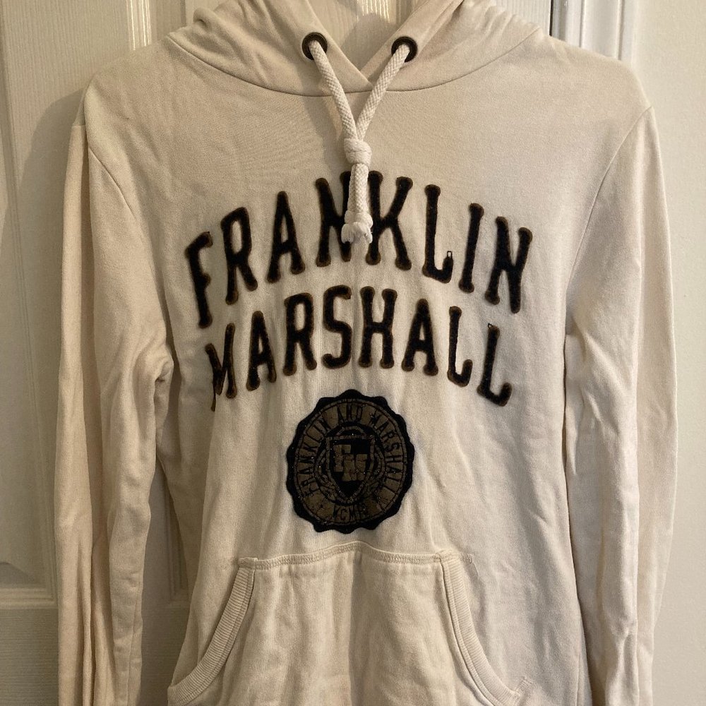 Hoodie,  white, Franklin Marshall